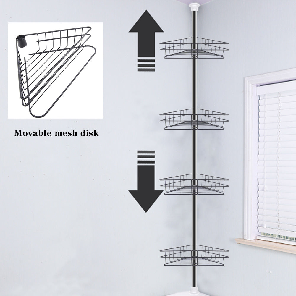 4 Tier Telescopic Shower Caddy Holder Rack for Bathroom