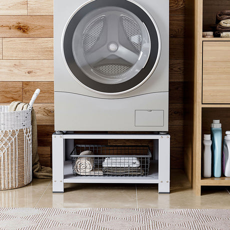 Washing Machine Dryer Pedestal Powerful and Durable, White