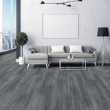 Dark Grey Rustic Style Wood Plank PVC Laminate Flooring, 5 Square