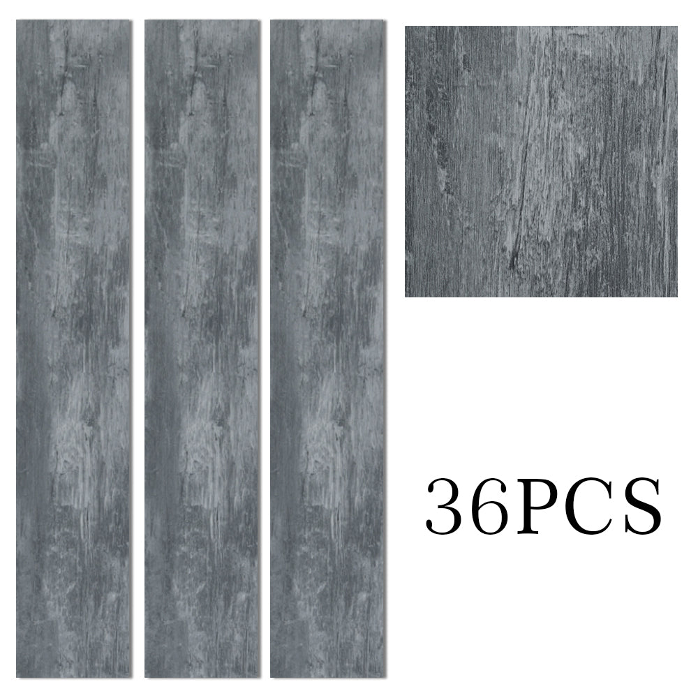 Dark Grey Rustic Style Wood Plank PVC Laminate Flooring, 5 Square