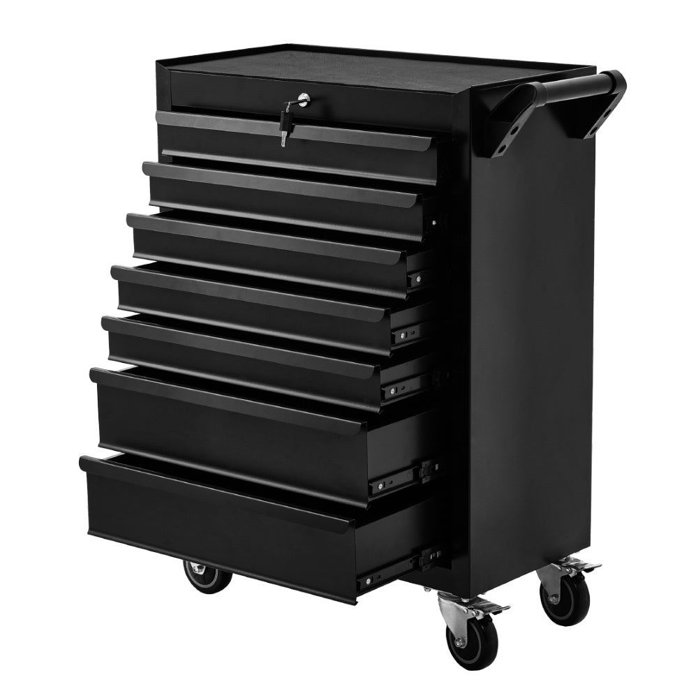 Lockable 7-Drawer Tool Trolley Rolling Cabinet