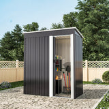 5ft x3ft Black Metal Garden Shed Garden Storage