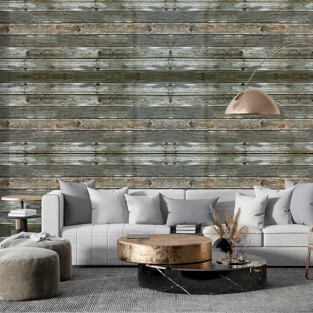 Self Adhesive Grey Oak Wood Effect Realistic Wallpaper