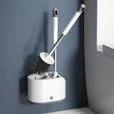 Toilet Silicone and Nylon Brush Wall Mount Combo Set