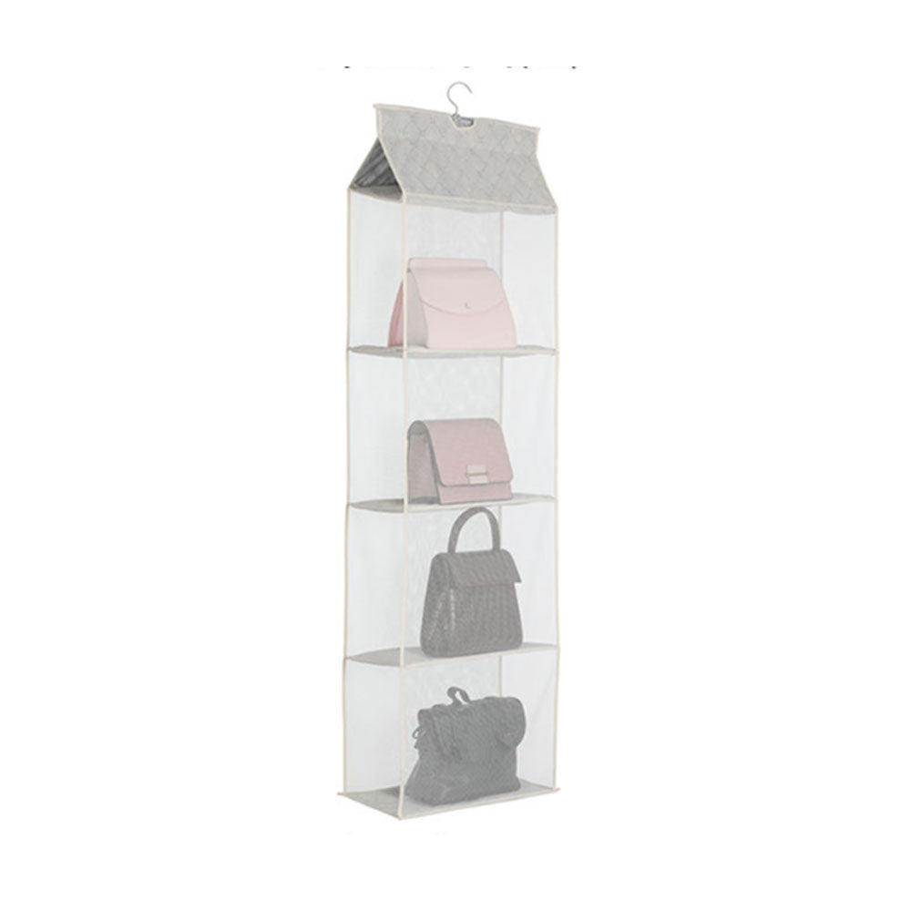 4 Tier Hanging Handbag Purse Storage Organizer