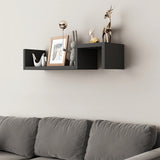 Set of 2 Wooden Wall Mounted Floating Shelves