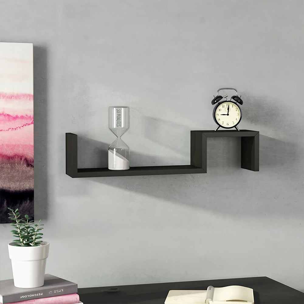 Set of 2 Wooden Wall Mounted Floating Shelves