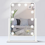 White Hollywood Vanity Makeup Mirror with 12 Bulbs