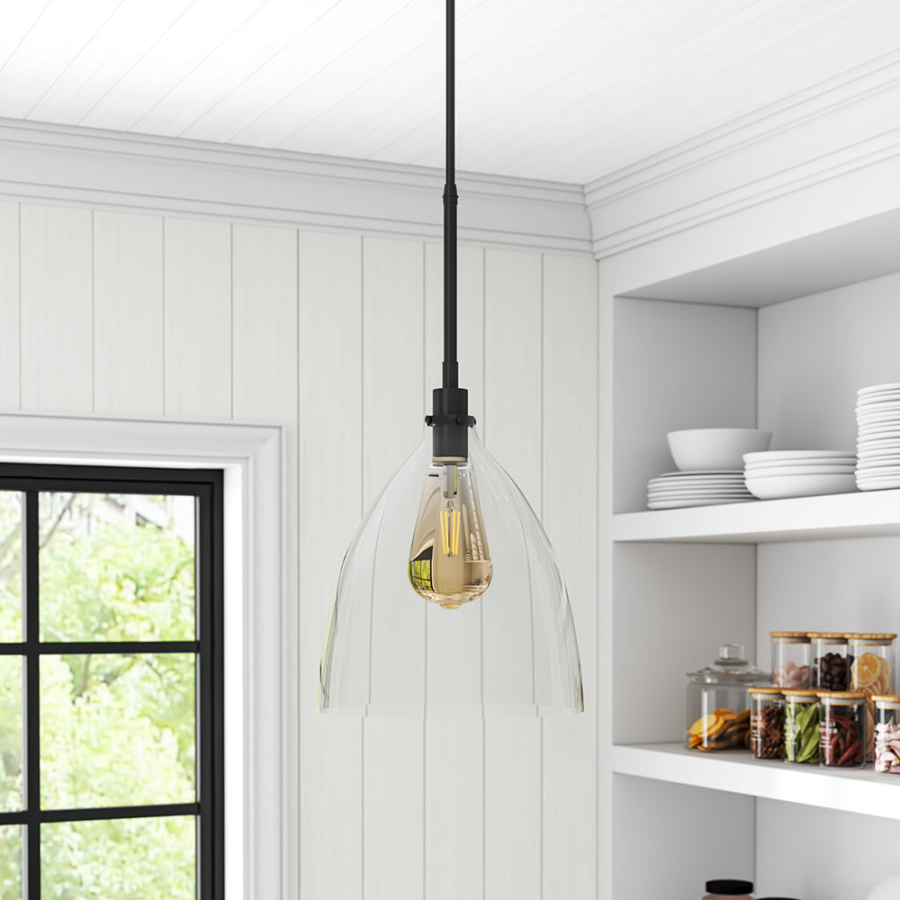 Living Room Glass Single Light Pendant Light