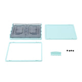 Blue Transparent Folding Plastic Storage Box with Wheels