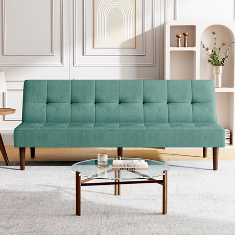 Contemporary Convertible Sofa Bed Green