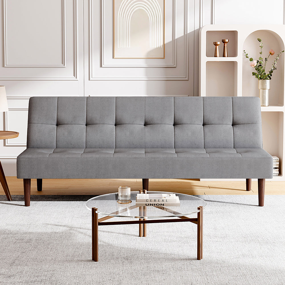 Contemporary Convertible Sofa Bed Grey