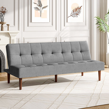 Contemporary Convertible Sofa Bed Grey