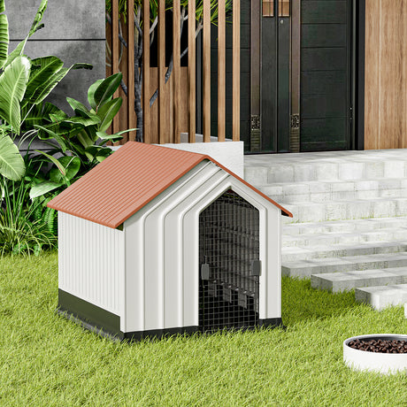 Orange Small Waterproof Plastic Dog House Pet Kennel