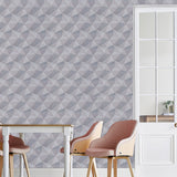 Light Grey Metallic Geometric Wallpaper Roll