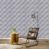 Light Grey Metallic Geometric Wallpaper Roll