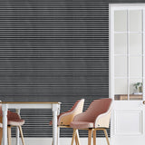 Classic Black and Grey Stripes Prepasted PVC Wallpaper