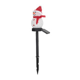 Outdoor Garden Solar Red Christmas Snowman LED Stake Lights