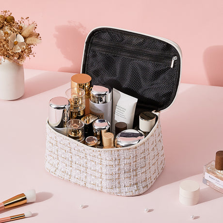 Luxurious Makeup Toiletry Storage Bag with Zipper