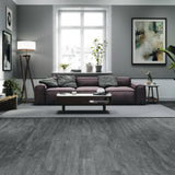 Dark Grey Rustic Style Wood Plank PVC Laminate Flooring, 5 Square