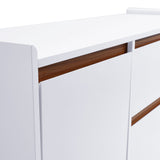 White Storage Living Room Sideboard with Drawers