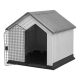 Grey Small Waterproof Plastic Dog House Pet Kennel