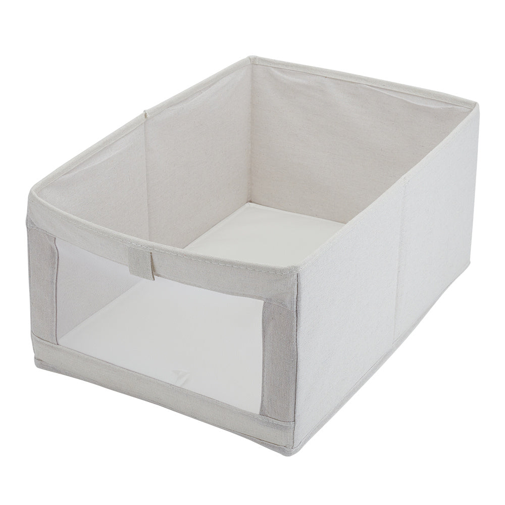 Beige Foldable Fabric Clothes Jeans Storage Organizer