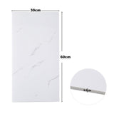 White 10pcs Self Stick Marble Wall Sticker