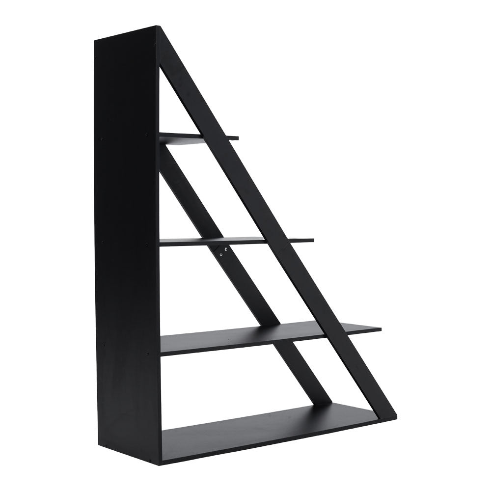 Black Triangular Ladder Living Room Bookcase Shelving