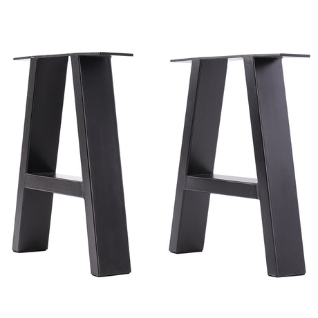 Set of 2 Metal Table Bench Legs Frames A-Frame Steel Base Stands 70x71CM
