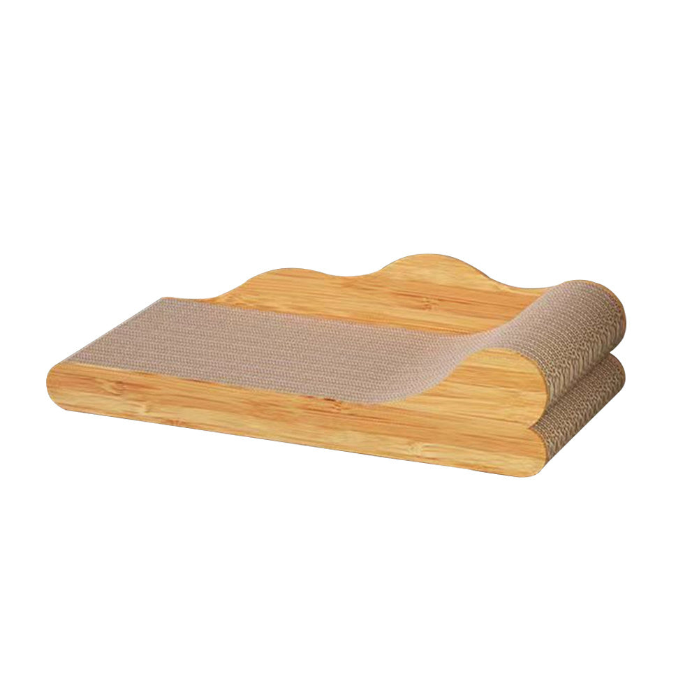 Cat Scratching Board Lounger Portable Cat Scratching,Natural Wood