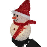 Outdoor Garden Solar Red Christmas Snowman LED Stake Lights