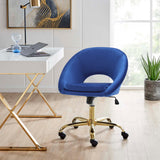 Velvet Swivel Office Chair Height Adjustable for Home Office