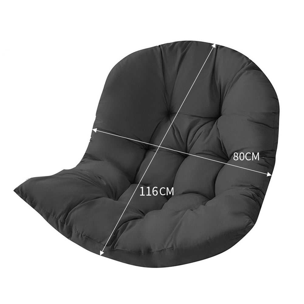 Hanging Egg Swing Chair Replacement Seat Pad Cushion 80x120CM, Black