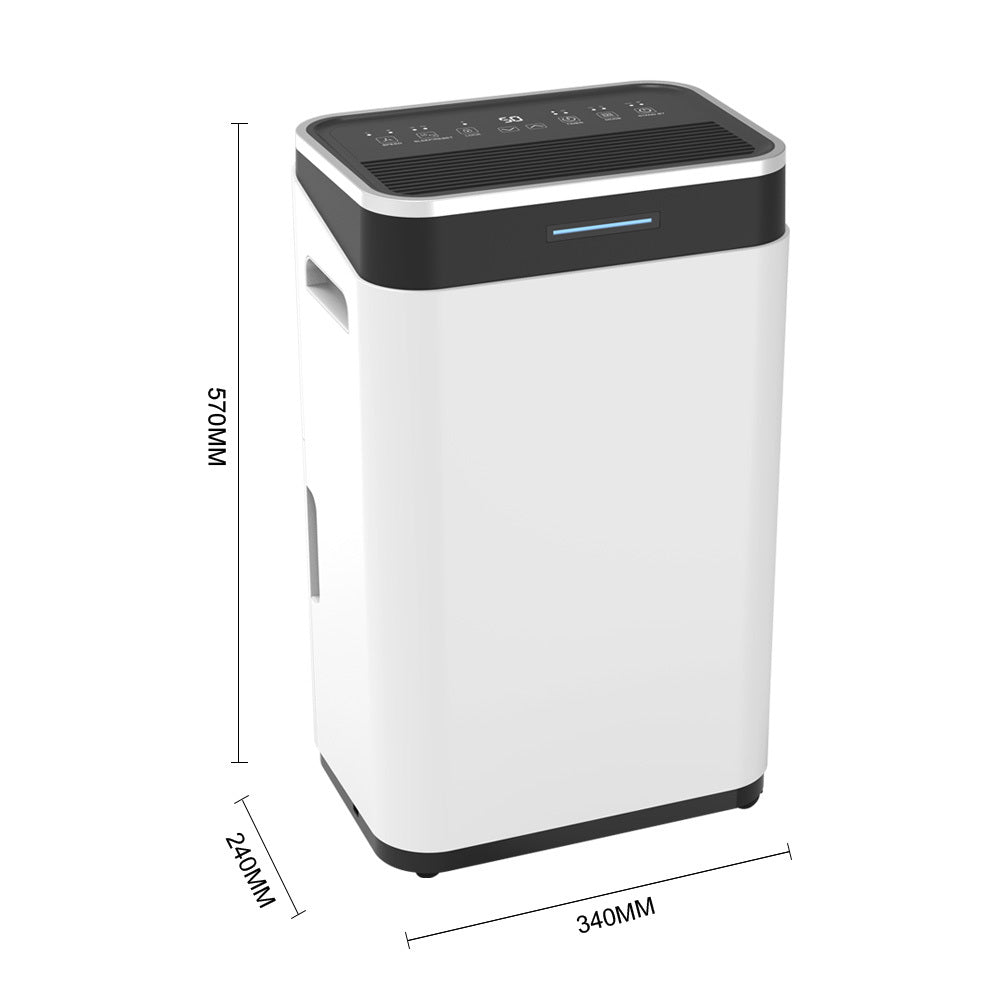 White 20L Dehumidifier with Wheels and WiFi