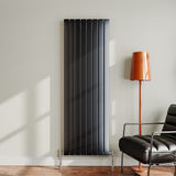 2064W Steel Smoke Grey Vertical Tall Radiator with Double Panel