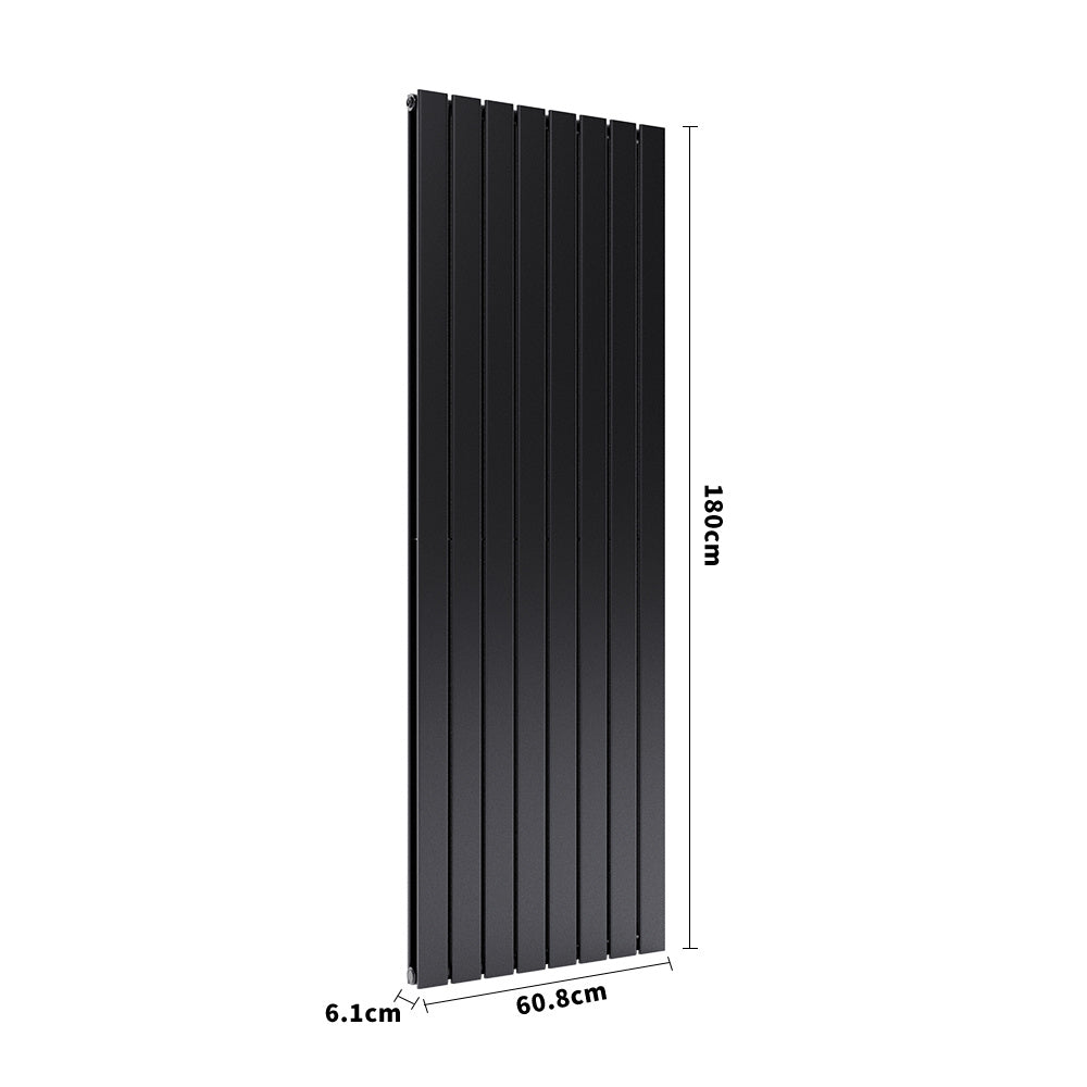 2064W Steel Smoke Grey Vertical Tall Radiator with Double Panel