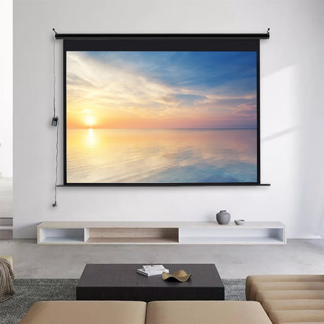 92 Inch HD Electric Pull Down Projector Screen