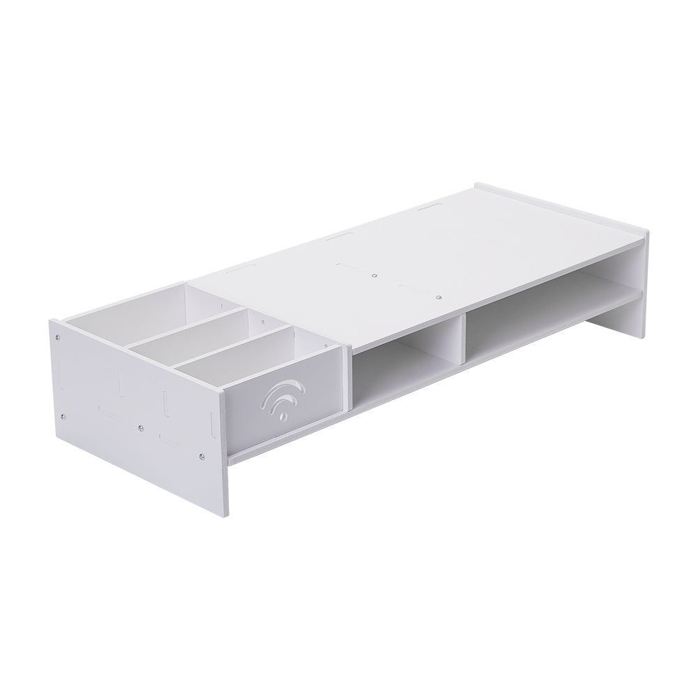 White Desktop Computer Elevated Stand