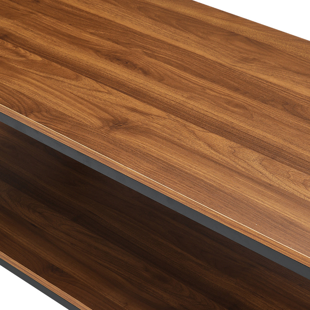 Rectangular 2 Tier Walnut Finish Coffee Table