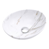 Oval Marble Vessel Bathroom Sink