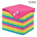 12PCS Kitchen Microfibers Cotton Dishcloth