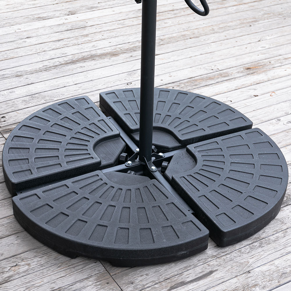 Banana Parasol Fan-shaped Base Stand / Water Filled 52KG / Sand Filled 66KG