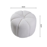 Round Shape Teddy Fabric Footstool