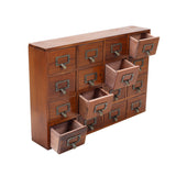 Brown Retro Wooden Drawer Organizer Box