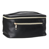 Black Large PU Leather Travel Makeup Bag