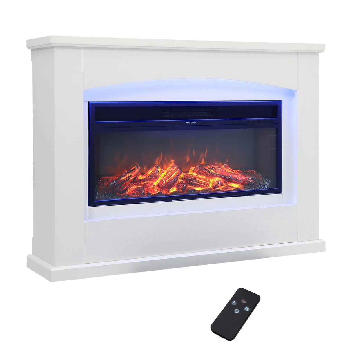 Electric Fireplace Insert Wall Mounted Freestanding Heater with LED Surround