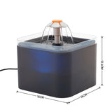 2L Pet Water Fountain with LED Lights