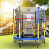 4.5FT Kids Mini Trampoline with Safety Enclosure