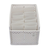 Off White Plastic Clothes Storage Basket Drawer Organizer